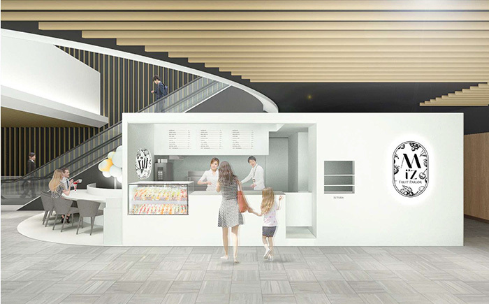成田空港第2ターミナル内の『FRUITPARLOR Mi’z』。彩りを添えるフルーツパーラーです。
